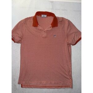 Men Southern Tide The Skipjack‎ Polo Golf Polo Shirt Size M Orange Stripe